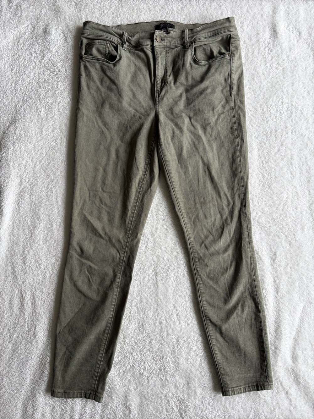 Olive Green skinny Ankle Fit Jeans